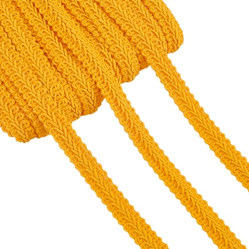 PH PandaHall 25 m Goldener Tausendfüßler Zopfbesatz 1/2,(5) cm Spitzenband Polyester Zopfband Plüsch Zopfbesatz Für Kostüm DIY Basteln Nähen Vorhang Schonbezug Dekoration Schmuckherstellung von PH PandaHall