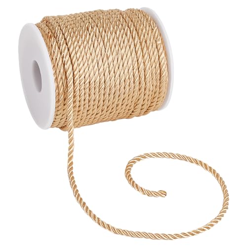 PH PandaHall 29.2m 3mm Graduierung Ehre Kordeln Gold Twisted Cord Trim Handgemachte Kordel Handfasting geflochtene Schnur Fenster Schleife Krawatten Crafts Seil für Lampenschirme Kleidung von PH PandaHall