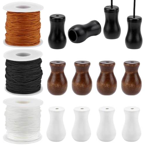 PH PandaHall 3 Rollen geflochtene Hebeschattierungsschnur, 137m 1.5mm Raffrollo Schnüre 3 Farben Ersatz-Jalousieschnur mit 12 Stück Holzkordelknöpfe für Jalousien Raffrollos Gartenarbeit DIY-Basteln PH PandaHall 3 Rollen geflochtene Hebeschattierungsschnur, 137m 1.5mm Raffrollo Schnüre 3 Farben Ersatz-Jalousieschnur mit 12 Stück Holzkordelknöpfe für Jalousien Raffrollos Gartenarbeit DIY-Basteln von PH PandaHall