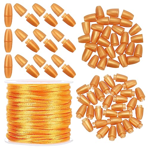 PH PandaHall 30 Set Abreißverschluss Für Schlüsselband 10m Goldfarbene Nylon Lanyard Schnur Mit 24mm Kunststoff Fassverbindern Sicherheitsverschlüssen Für Halsketten Armbänder Lanyards Schmuck von PH PandaHall