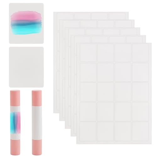 PH PandaHall 300 weiße Lippenbalsam Etiketten 2,2x1,8 Zoll Chapstick Etiketten, bedruckbare, beschreibbare, selbstklebende Lipgloss Etiketten aus Papier für Lippenbalsamröhren und Laserdrucker von PH PandaHall