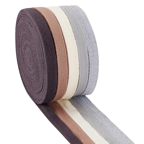 PH PandaHall 45 Yards/ 41m 5 Farben Flacher Kordelzug Kordel Ersatz 10 mm Weiches Polycotton Kordelzugseil Aus Twill Hoodie Zum Ersetzen Des Kordelzugs von Jogginghosen von PH PandaHall