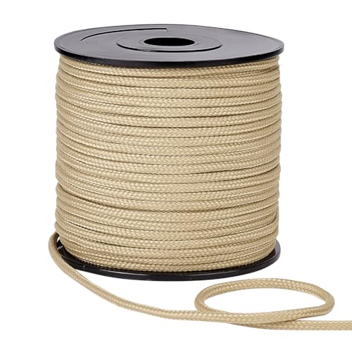 PH PandaHall 54,68 Yards(50m) Geflochtene Nylon Schnur, 3mm Goldene Jalousie Schnur, Ersatz für Windspiele, zum Basteln, für DIY Projekte, Camping, Wandern und Outdoor Aktivitäten von PH PandaHall