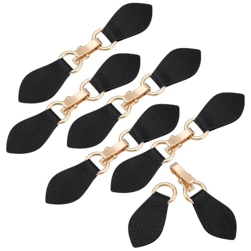 PH PandaHall 6 Stück Lederverschluss-Clip Schwarzer Verschlussstift mit Knebelschnalle Aufnähbare Knebelverschlüsse zum Annähen Verschlüsse für Ponchos, Capes, Wickeltücher, Schals PH PandaHall 6 Stück Lederverschluss-Clip Schwarzer Verschlussstift mit Knebelschnalle Aufnähbare Knebelverschlüsse zum Annähen Verschlüsse für Ponchos, Capes, Wickeltücher, Schals von PH PandaHall