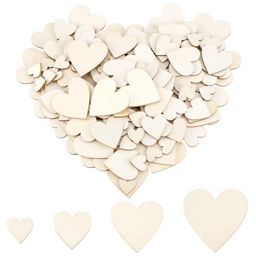 PH PandaHall Holzherz In 200 Größen Zum Basteln Kleines Holzherz als Dekoration DIY Unfertiges Herz Etikett Zum Basteln Zu Hause Valentinstag 4 Stück 2/3/4/5cm von PH PandaHall