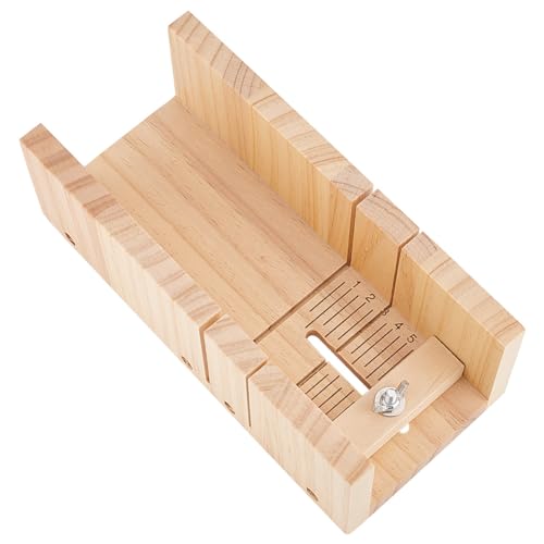 PH PandaHall Seifenschneidebox Aus Holz Seifenlaibschneider Verstellbares Seifenschneidewerkzeug Aus Holz Für Die Herstellung Handgemachter Seife Kerzen 1 Stück 25x11.5x8.5 cm von PH PandaHall