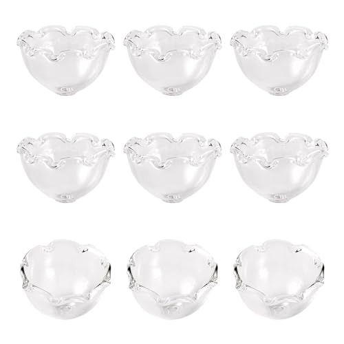 PandaHall 10pcs Blume Glasperlen Kegel Transparent Klar Floral Kristall Spacer Perlen für Windspiele DIY Halskette Armband Ohrring Schmuckherstellung von PandaHall