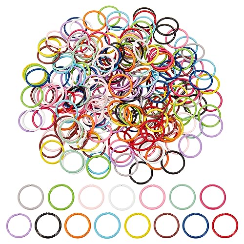 PandaHall 12mm Farbige Biegeringe 15 Farben Offene Biegeringe 16 Gauge O-Ring-Verbindungsringe Kettenhemdringe Große Biegeringe Für Armbänder Halsketten Anhänger Halsreifen DIY-Bastelherstellung von PH PandaHall