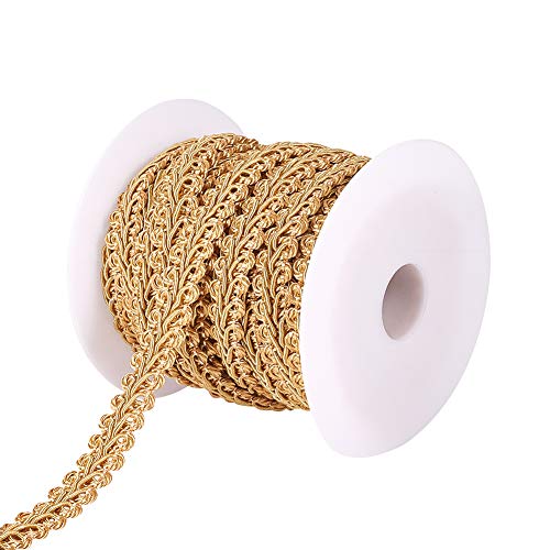 PandaHall 14 Yards 14mm Polyester Gewebte Gimp Braid Trim Für Kostüm DIY Crafts Nähen Schmuckherstellung, Dunkelgolden von PH PandaHall