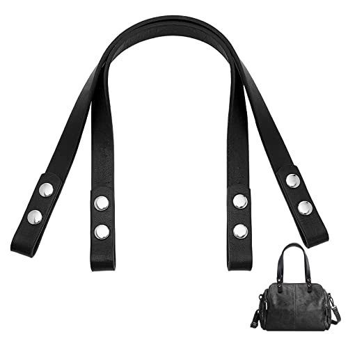 PandaHall 2 Stück PU Leder Taschengriffe Schwarz Ersatzriemen Für Handtaschen 15.7" Handtaschengriffe Geldbörsengriffe Für Handtaschen Brieftaschen Unterarmtragetaschen Herstellung von Taschenriemen von PH PandaHall