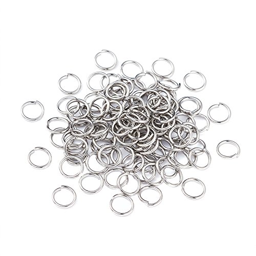 PandaHall 2000 Stück Offene Biegeringe aus 304 Edelstahl, 6 mm, geschlossen, aber ungelötet, Metallspaltringe für DIY-Schmuckreparaturen von PH PandaHall