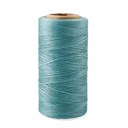 PandaHall 260 Meter/Rolle 1mm flach gewachste Polyester Schnur Faden DIY Handwerk Nähen Perlen Schnur String (Darkcyan) von PH PandaHall