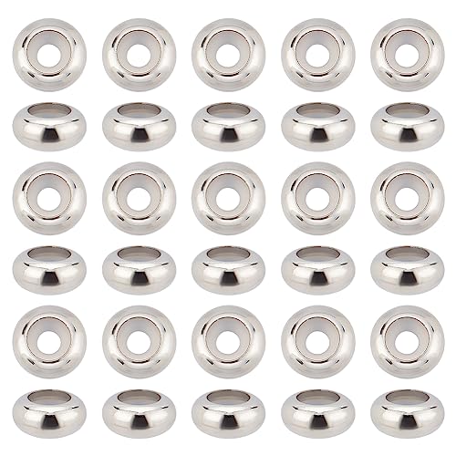 PandaHall 35 stücke 304 Edelstahl Stopper Perlen Spacer Gummi O Ringe Einsatz Gummi Anti Skid Ortungsring für DIY Armband Halskette Schmuckherstellung Zubehör von PH PandaHall