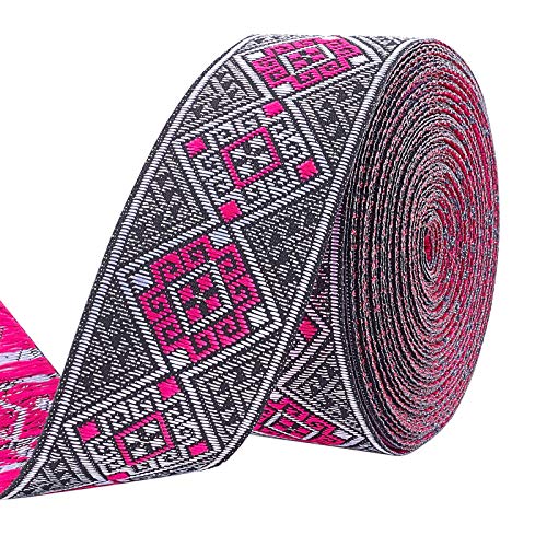 PandaHall 7 Yard 1.2inch Jacquard Ribbon Ethnic Emobridered Woven Ribbon Fabric Trim Fringe Für DIY Kleidung Zubehör Verzierungen Dekorationen von PH PandaHall