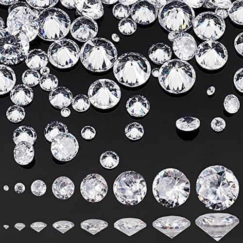 PandaHall Klarer Zirkonia 160 Stück 8 Größen CZ Steine Facettiert Spitzer Rücken Cabochons Diamant Kleine Lose Steinperlen Für Nagelkunst Handwerk Ohrring Ring Schmuck DIY Handwerk Machen von PH PandaHall