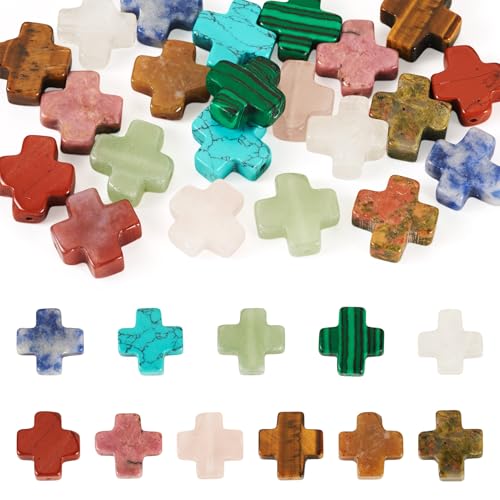 PandaHall Türkisfarbene Kreuzperlen, Kruzifix, lose Edelsteinperlen, Ostern, Mini-Kreuz-Anhänger für Rosenkranz, Halskette, Armband, Ohrringe, Schmuckherstellung, Zubehör, 100 Stück PandaHall Türkisfarbene Kreuzperlen, Kruzifix, lose Edelsteinperlen, Ostern, Mini-Kreuz-Anhänger für Rosenkranz, Halskette, Armband, Ohrringe, Schmuckherstellung, Zubehör, 100 Stück von PandaHall
