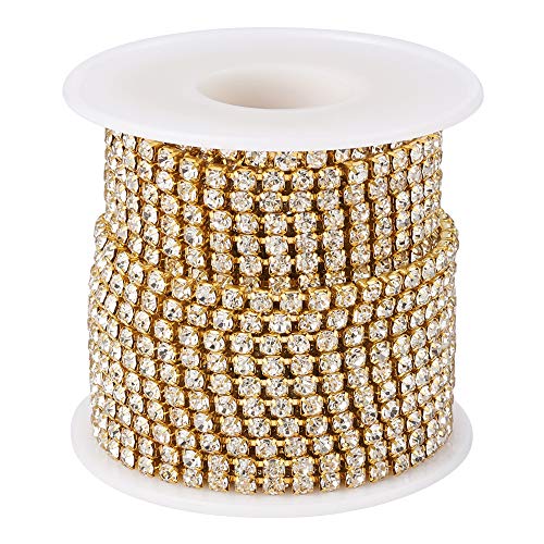 Pandahall 1 Rolle Strass Ketten 3 mm Crystal Stone with Golden Cup von Yilisi