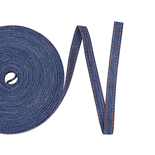 Pandahall 10.9 Yards Stitch Denim Ribbons Denim Ribbon Fabric 0.4 Inch Wide Denim Strips for Crafts Headband Apparel Jeans Bows and Sewing Decorations von PandaHall