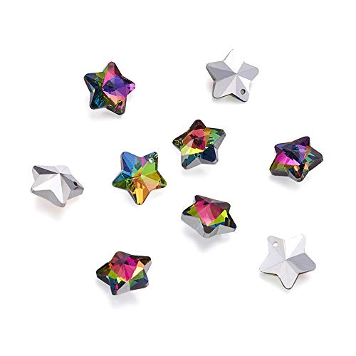 Pandahall Facettierte Glasperlen Stern Star#13x14.5x8mm#Colorful von PH PandaHall