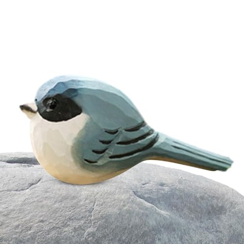 PHASZ Vogelfiguren Wohndekoration - Geformte handbemalte Vogelfiguren,Vogel-Gartenstatuen, Outdoor-Dekorationen, Holzfiguren für Zuhause, Innen- und Außendekoration von PHASZ