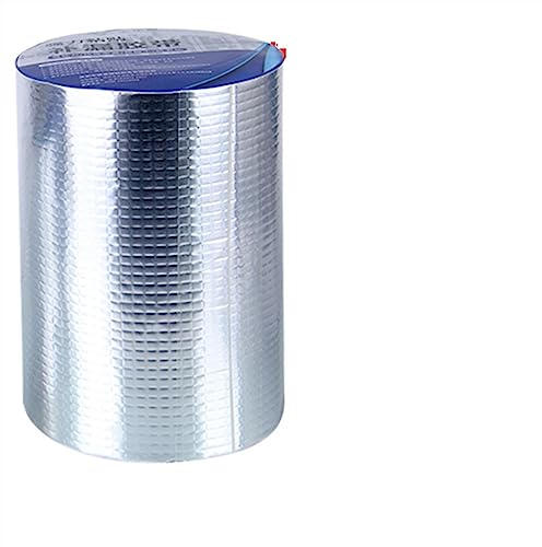 Butylkautschuk-Aluminiumfolienband, super wasserdicht, selbstklebendes Klebeband für Dachlecks, Oberflächenrisse, Rohrbrüche, Reparaturdichtmasse, Abdichtung (5 m, 2 Stück) (Farbe: Silber, Größe: von PHAVN