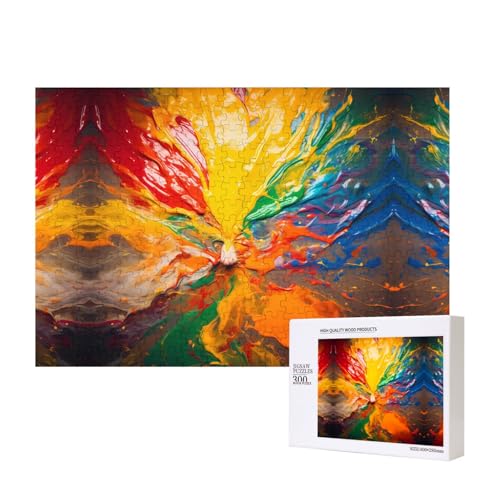 Phayah Spilt Farbpaletten-Puzzle, 300 Teile, für Puzzle, Holzpuzzle für Familie, Freunde, Heimdekoration, Wandkunst, 39,9 x 27,9 cm Phayah Spilt Farbpaletten-Puzzle, 300 Teile, für Puzzle, Holzpuzzle für Familie, Freunde, Heimdekoration, Wandkunst, 39,9 x 27,9 cm von PHAYAH