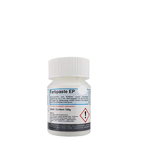 100g Farbpaste EP reinweiß RAL 9010 für Epoxidharz Pigment Farbe hochkonzentriert kräftig deckend von PHD