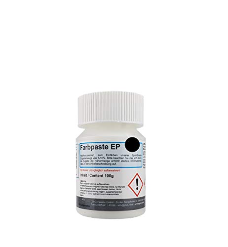 100g Farbpaste EP schwarz RAL 9005 für Epoxidharz Pigment Farbe hochkonzentriert kräftig deckend von PHD