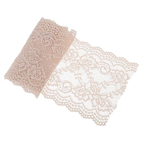 1 Rolle Blumenspitze breites Nähband Vintage-Stoff Stretch-Nähband elastischer Besatzstoff spitzenbesätze handwerk nylons elastisches tape DIY Bastelbedarf Spitzenband Beige PHENOFICE von PHENOFICE