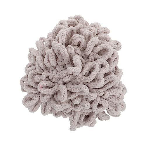 1 Rolle Polyester-schlingengarn Super Dickes, Flauschiges Garn Zum Handstricken Arm Stricken Diy Wollgarn Garn Zum Stricken Häkeldecke Stricken Dickes Garn Häkeln Fleecedecke Beige PHENOFICE von PHENOFICE