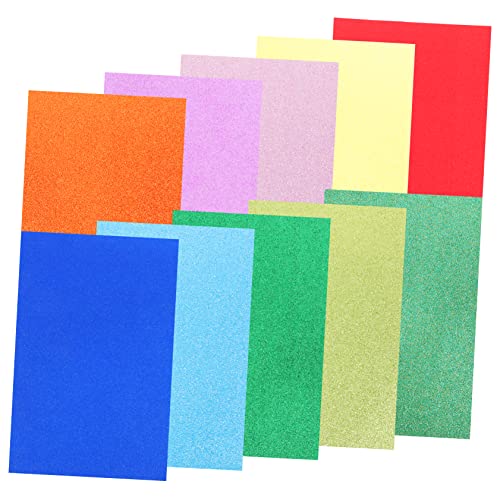 10 Blätter Paillettenschwammpapier A4-glitzerkartonpapier A4 Glitzerkarton Glitzerpapier Zur Dekoration A4-glitzerpapier Zum Basteln Glitzerpapier Im A4-format Eva-papier PHENOFICE von PHENOFICE