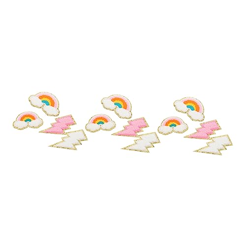 14st Gestickter Stoffaufnäher Cartoon-applikation Dekorative Regenbogenflecken Kleidungsstück Patch Kinder Nähen Aufnäher Dekorativer Aufnäher Cartoon-aufkleber Polyester PHENOFICE von PHENOFICE