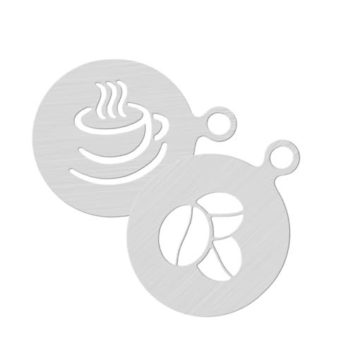 2St Kaffee ziehen Muster Blumenkuchendekorationen Schablone zum Dekorieren von Kaffee kaffeeschablone kaffeeliebhaber Kaffee-Schablonen selber machen Cappuccino-Latte-Vorlagen PHENOFICE von PHENOFICE