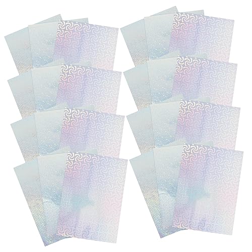 30 Stück Blatt Bedruckbarer Vinyl-aufkleber Tintendruckpapier Aufkleberpapier Glänzender Aufkleber Schreibpapiere Aufkleberdruckerpapier Klebepapier Aluminiumbeschichtung PHENOFICE von PHENOFICE