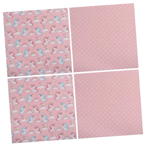 4 Stück Patchwork-Gruppe beutel packetbandrollen schläferkissen bezug stillkissen bezug stitsch decor Stoff zum Quilten quadratischer Stoff Steppstoff Patchworkstoff Baumwolle Rosa PHENOFICE von PHENOFICE