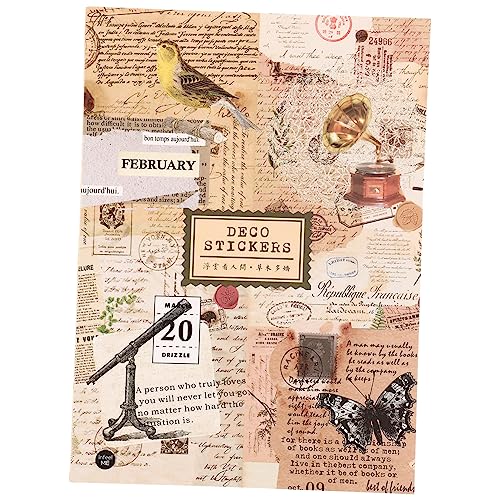 PHENOFICE 1 Packung Haustier-Stickerbuch Stempel-Kit Sammelalbum Tagebuch scrapbooking sticker scrapbook stickers Etiketten Notizblöcke Vintage-Aufkleber für das Journaling Scrapbook-Papier von PHENOFICE