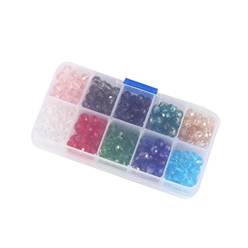 PHENOFICE 1 Packung Perlen für die Herstellung von Halsketten doppelkegelige Abstandsperlen runde Perlen aufbwahrungs-box aufbewahrungskorb schmuck Glasperlen für Kreuzstich 8mm Glasperlen von PHENOFICE