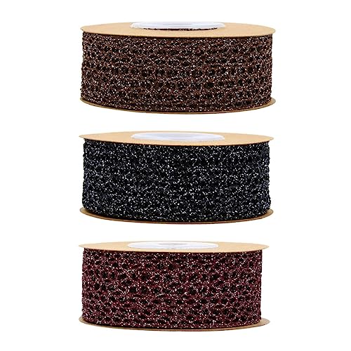 PHENOFICE 1 Rolle Band Seil Mesh-Band-Seil dekorativer Bandbesatz Geschenkband Blumenbandbesatz Blumendekoration büro dekoration office decoration home decoration pendant Mesh-Geflecht-Seil von PHENOFICE