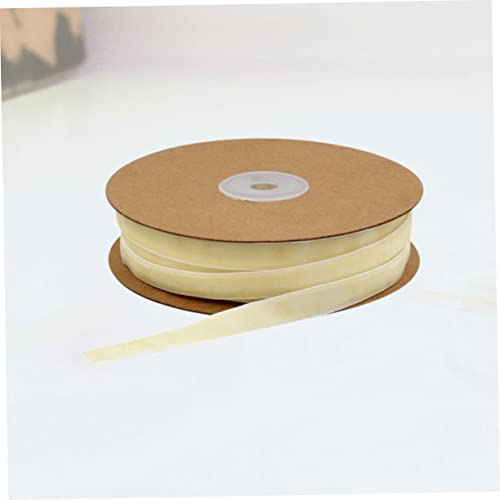 PHENOFICE 1 Rolle Geschenkverpackungsband Backband Geschenkbänder für Chiffon-Verpackungsband Spitzenbesatz Geschenkband stutzenhalter kopfschmuck geschenkpakete Samtband Beige von PHENOFICE