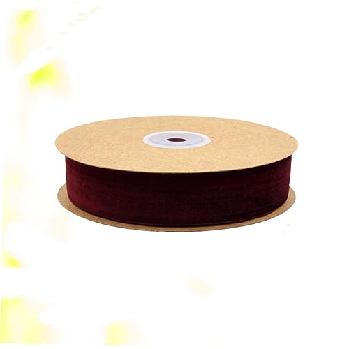 PHENOFICE 1 Rolle Geschenkverpackungsband Spitzenbesatz rustikales Sackleinenband Hochzeitsbänder beflockter Plüschstoff Bastelbänder seidenband ribbon kundengeschenke weihnachten bandfeile von PHENOFICE