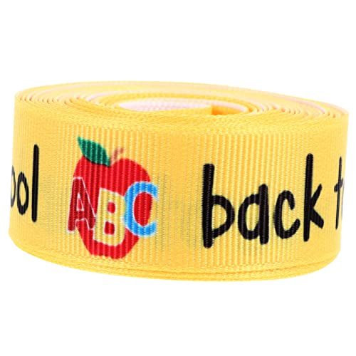 PHENOFICE 1 Rolle Gurtband Für Den Schulanfang Geschenkband Mit Karomuster Banddekor Dekoratives Geschenkband Hochzeitsstraußband Dekorative Bandverzierung Bandverzierungen Yellow Polyester von PHENOFICE