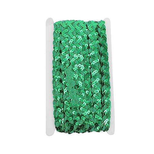 PHENOFICE 1 Rolle Kleidungsstück Nähen Trimmen Kleidung Spitze Paillettenstreifen Paillettenband Nähen Golddekor Pailletten-trim-spulenbänder Stoffbesatz Bastelbänder Polyester Green von PHENOFICE