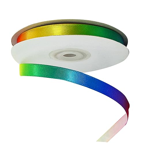 PHENOFICE 1 Rolle Polyesterband Für Kleidung Bulk- Organzabänder in Regenbogenfarben Geschenkverpackungsseil Geschenkband Regenbogenband Zum Backen Geschenkverpackungsband Colorful von PHENOFICE