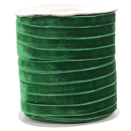 PHENOFICE 1 Rolle Samtgewebe Haarschmuck DIY Bastelband Hochzeit Haarspange Hochzeitsgeschenke Band für Blumenstrauß seidenband ribbon goldhochzeit geschenkband dekor Schleife Nylon Green von PHENOFICE