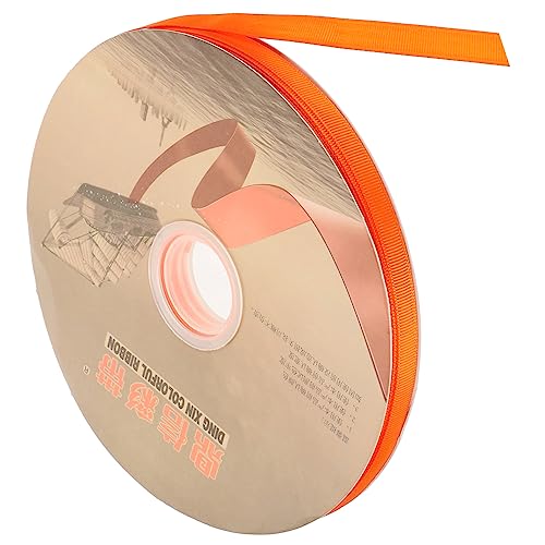 PHENOFICE 1 Rolle Schleife Blumenverpackungsband Bänder für Blumensträuße Krippendekor seidenband ribbon weihnachtsdeko Hochzeitsdeko dekoratives Band DIY-Band basteln Polyester Orange von PHENOFICE