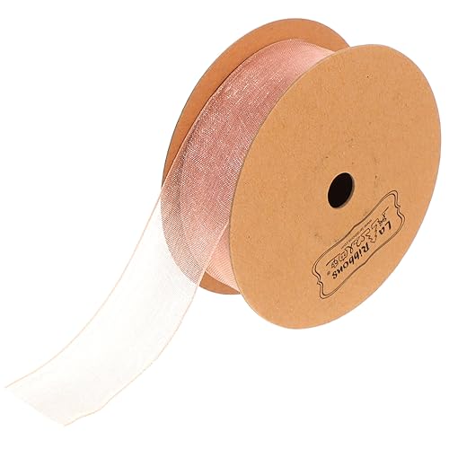 PHENOFICE 1 Rolle Schneegazeband Geschenkverpackungsband Bänder Für Haare Rosa Organzaband Hochzeitsdekoration Handdekor Geschenkbänder Für Partygeschenke Weihnachtsband Polyester von PHENOFICE