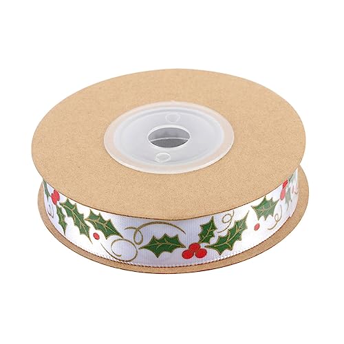 PHENOFICE 1 Rolle Weihnachtsgeschenkband Mit Festlichem Design Breit 10 Yards Ideal Für Geschenkverpackung Und Dekoration Für Weihnachten Und Feiertage von PHENOFICE