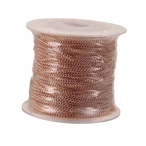 PHENOFICE 1 Rolle kupferkette selber machen silberne Halskettenkette Anhänger Silberkette bag chain hand schmuck Ohrhänger Kette zur Schmuckherstellung Halskette Armband Kette Rose Gold von PHENOFICE