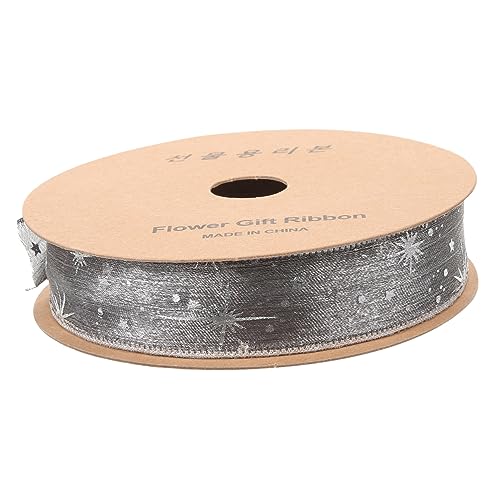 PHENOFICE 1 Rolle seidenband ribbon schienbeinschoner tape bandalette ziehschleifenband bastelset basteln hochzeitsgeschenk Band zum Verpacken Geschenkband selber machen Stoff Light Grey von PHENOFICE