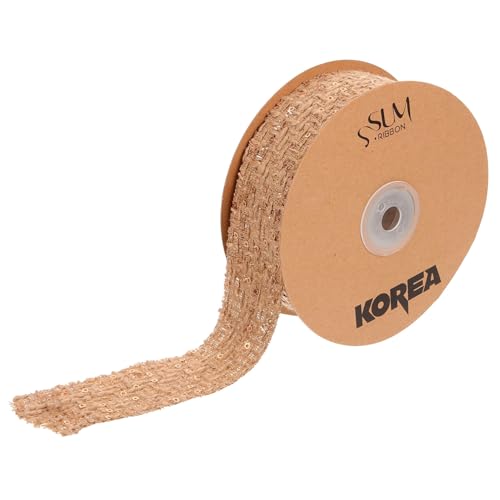 PHENOFICE 1 Rolle seidenband ribbon schmuckherstellung haar volumenclip türdeko weihnachten Jute-Spitzenband Verpackungsband für Blumen DIY zum Basteln zum Nähen Stoff Chocolate von PHENOFICE